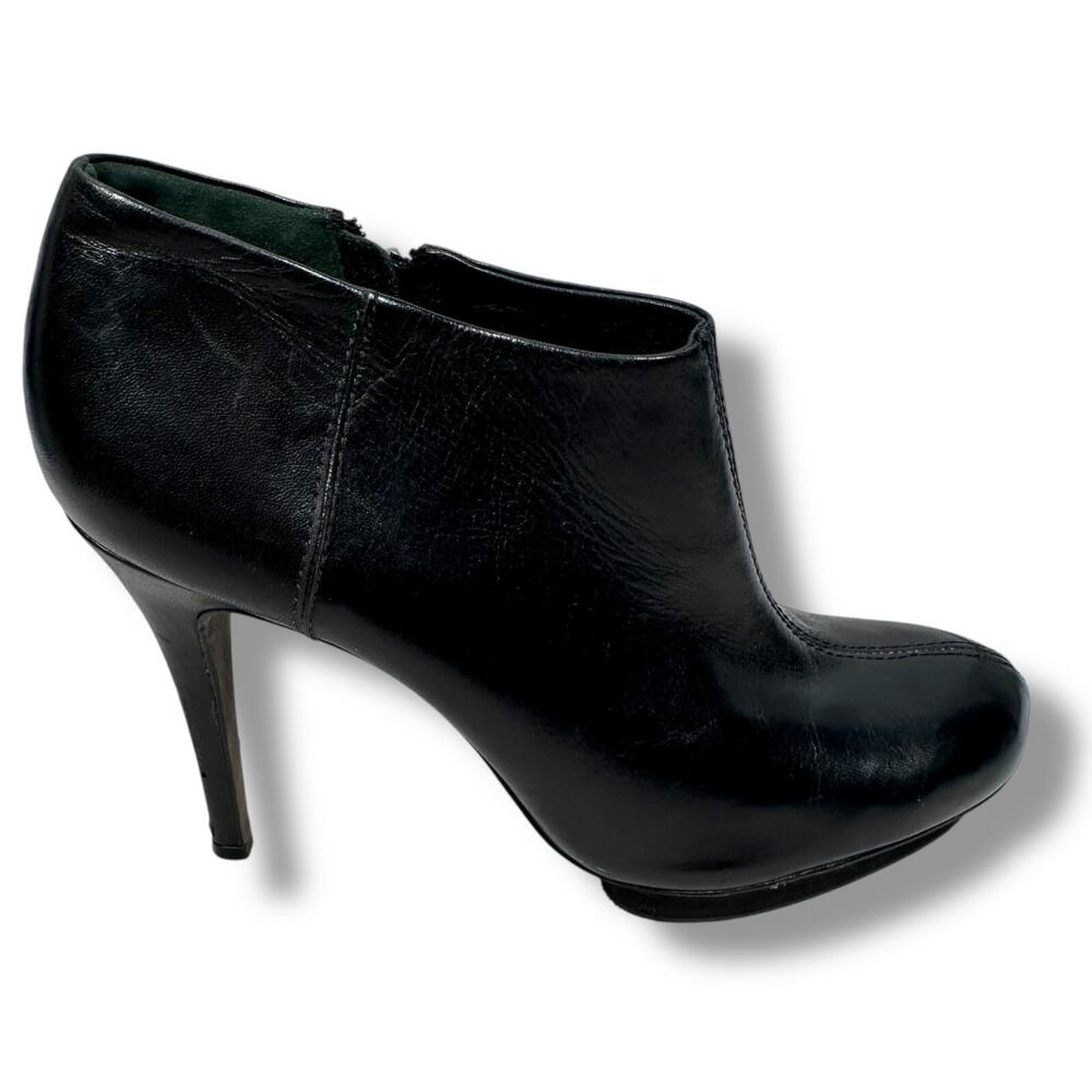 Tory‎ Burch Cidnay Boots Women’s 10 M Black Leather Round Toe Side Zip Shoes